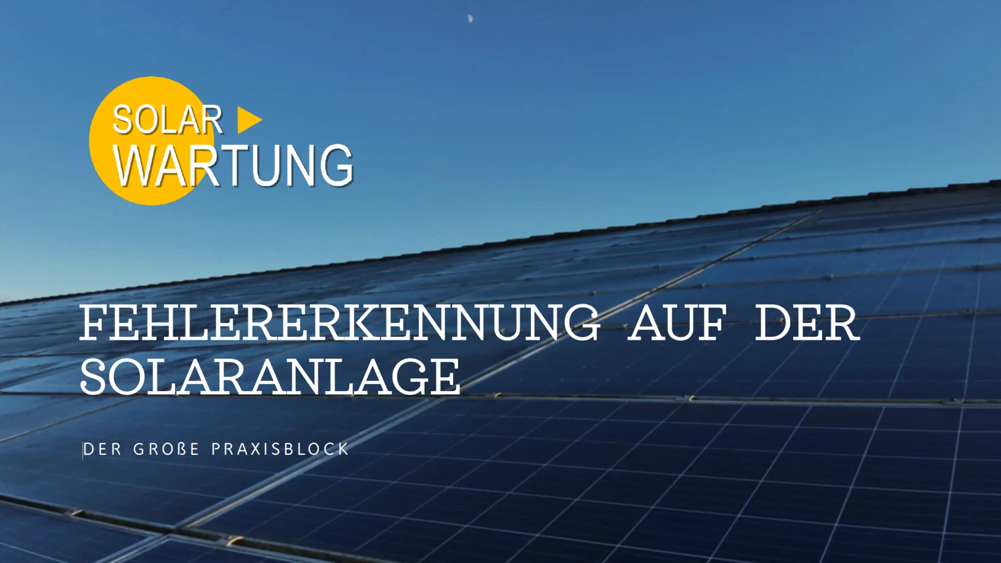 Bildmotiv zur Fehlererkennung an PV-Modulen
