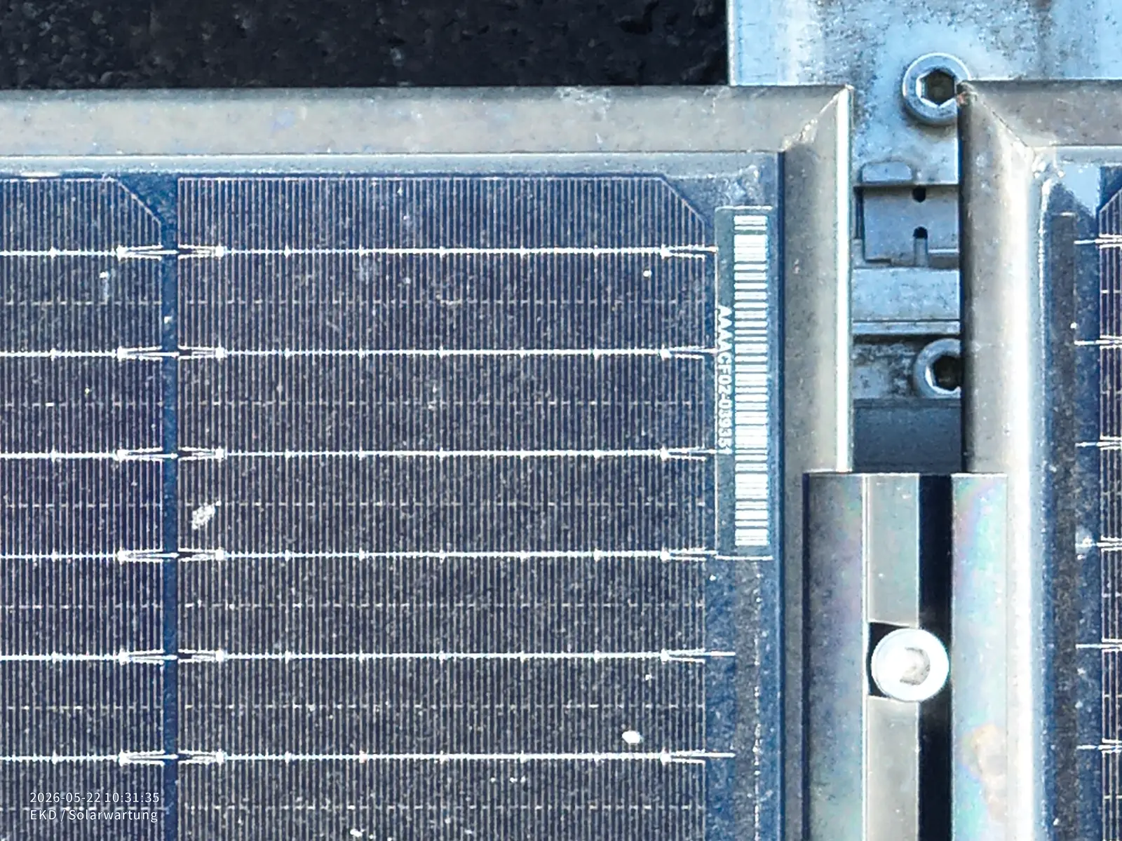 Detail eines Photovoltaikmoduls